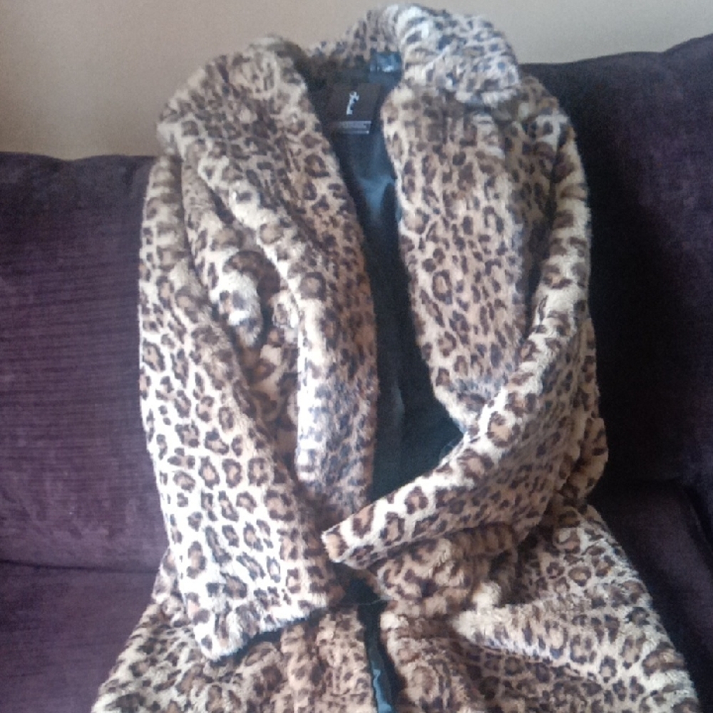 Fashion Brand Company Leopard Print Teddy Jacket